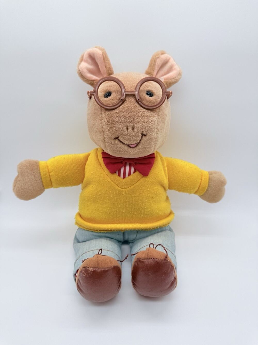 Eden Arthur Plush Stuffed Animal Toy Vintage W/ Plastic Glasses Aardvark 16"
